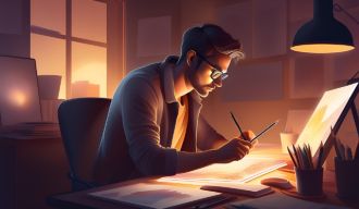 un graphiste gère ses droits d'auteur